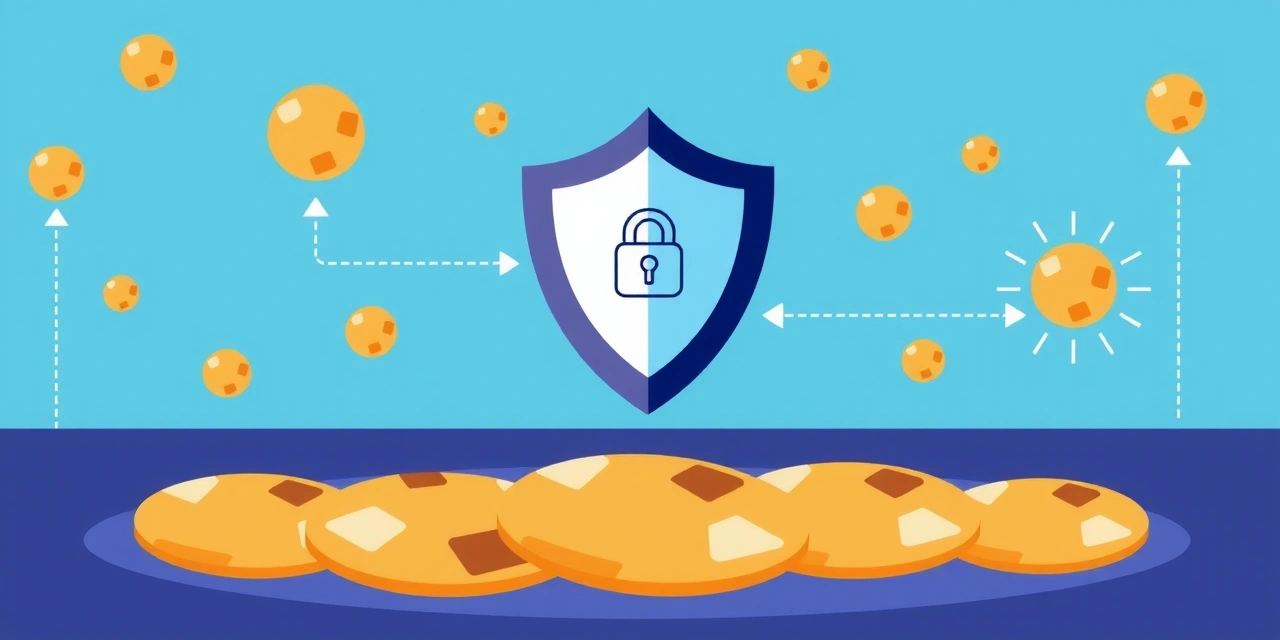 Ilustración de galletas digitales y privacidad de datos
